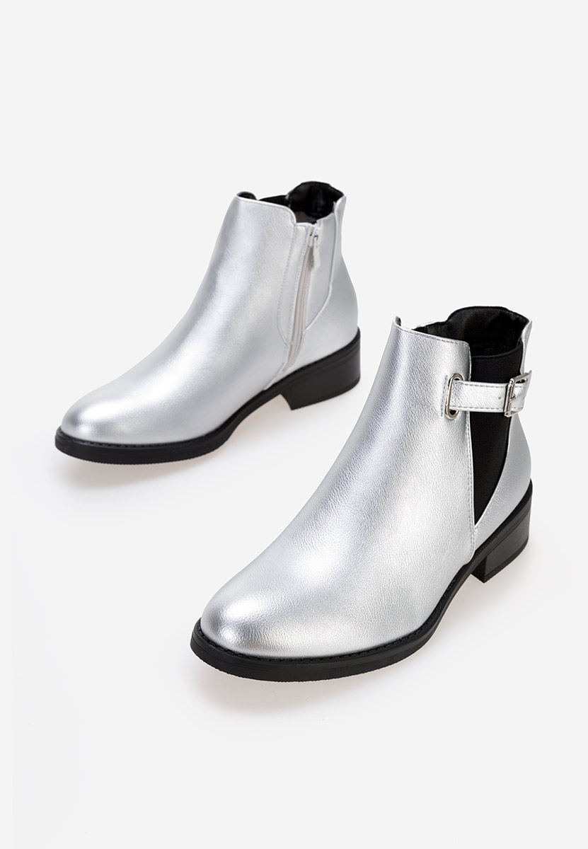 Boots femme argent Zuneta