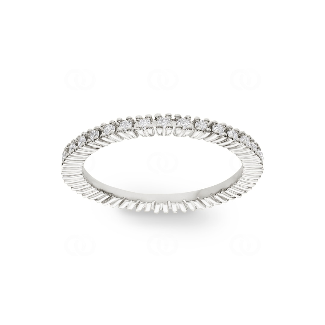 Mémoire-Ring 750/18 K Weissgold mit Diamanten 0.30 ct H/si