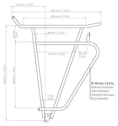 Porte-Bagages Arrière Tubus Cosmo Acier Inoxydable
