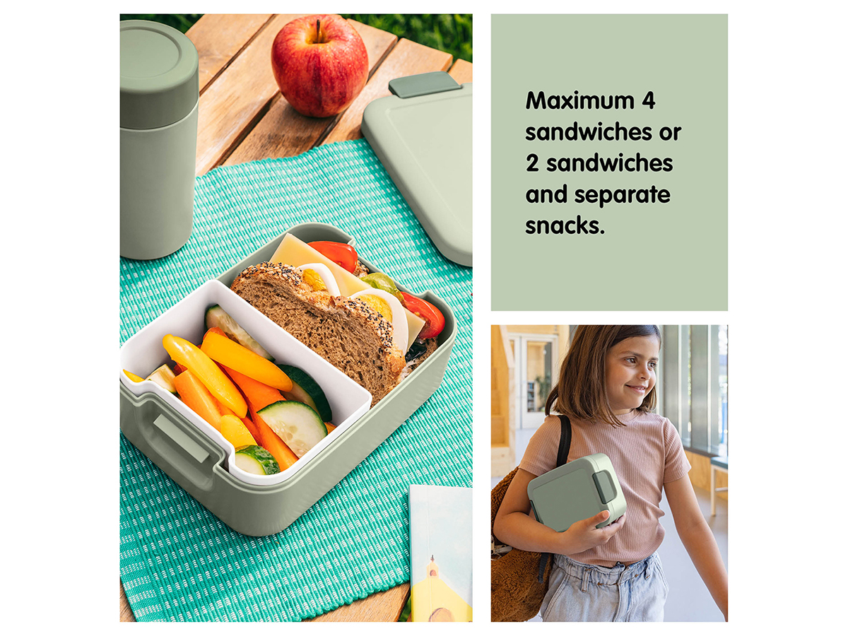 Sunware sigma home food set van 2 broodtrommel - groen