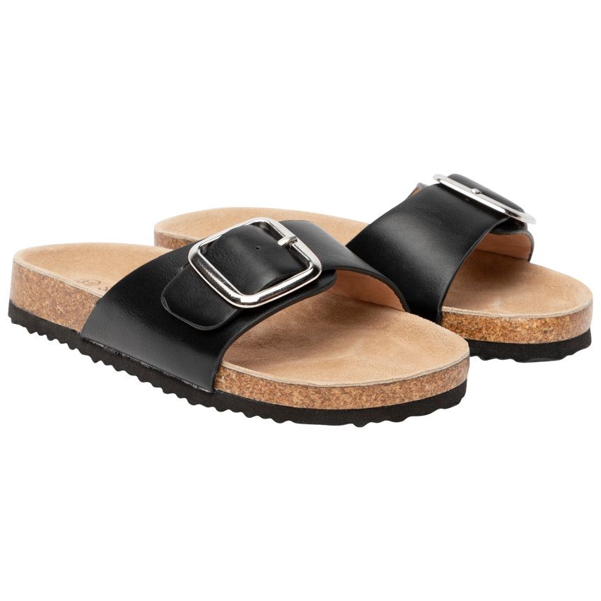 Nu-pieds à bride avec boucle pour fille - Noir