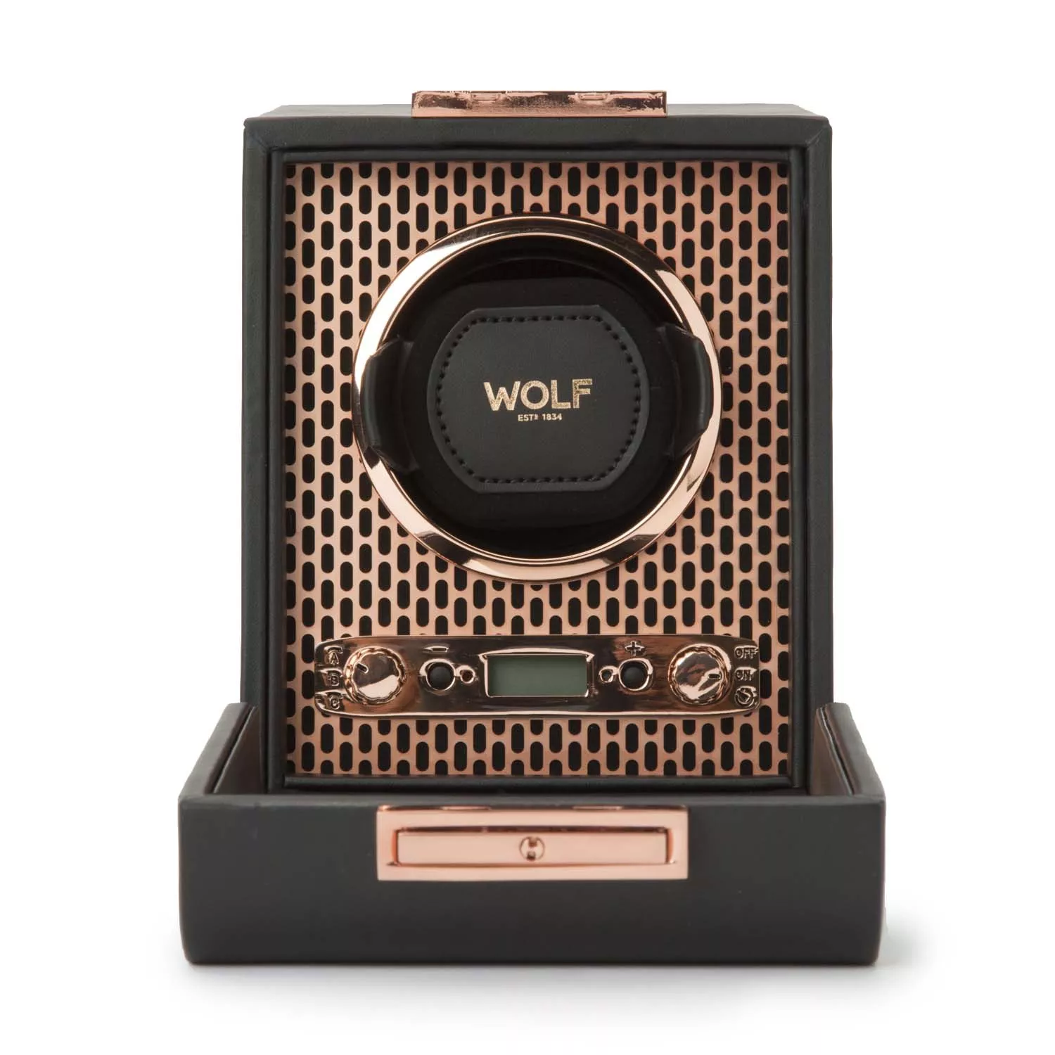 Wolf Axis Watch Winder 1 ur Sort Imiteret Læder 469116