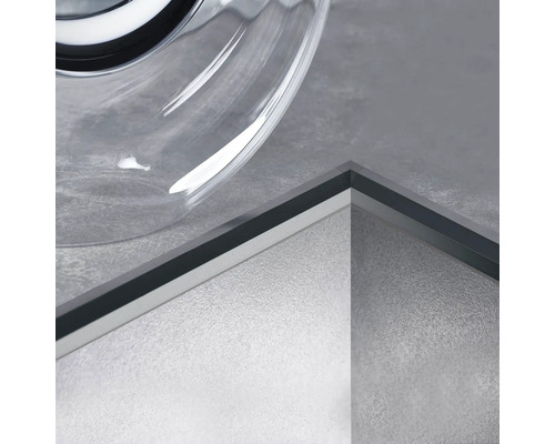 Dural Duraplus Diamond 10 mm buitenhoek, 2 stuks, spuitgietmetaal, matzwart
