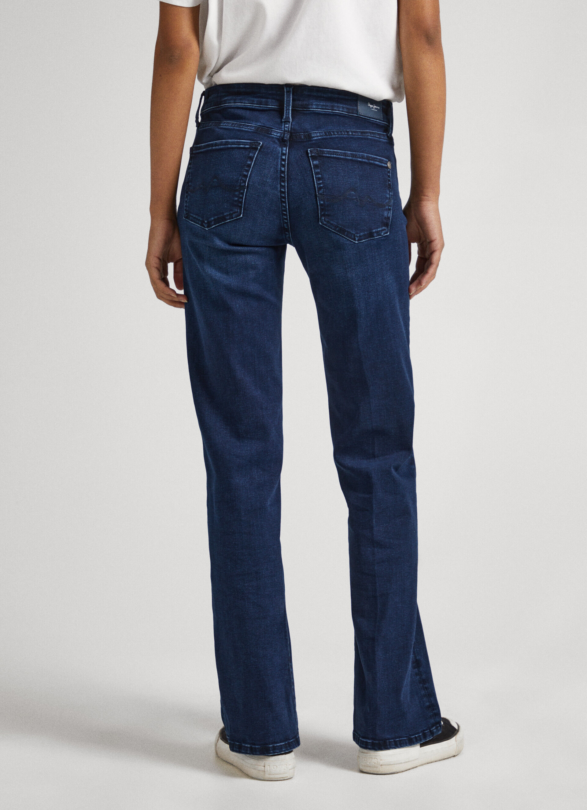 Calça jeans AUBREY FIT SLIM de cintura média - jeans