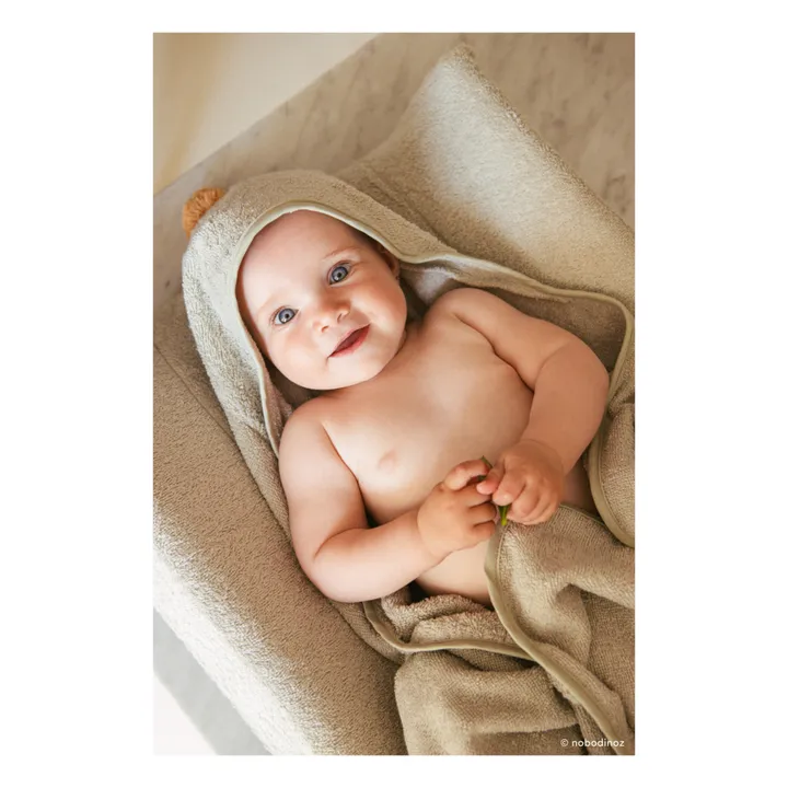 Nobodinoz Cape de bain So Cute en coton bio | Sauge