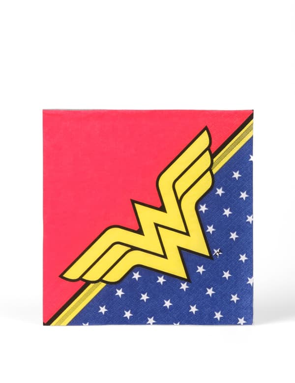 20 Wonder Woman-pappersservetter 33 x 33 cm. Size-Unique Model