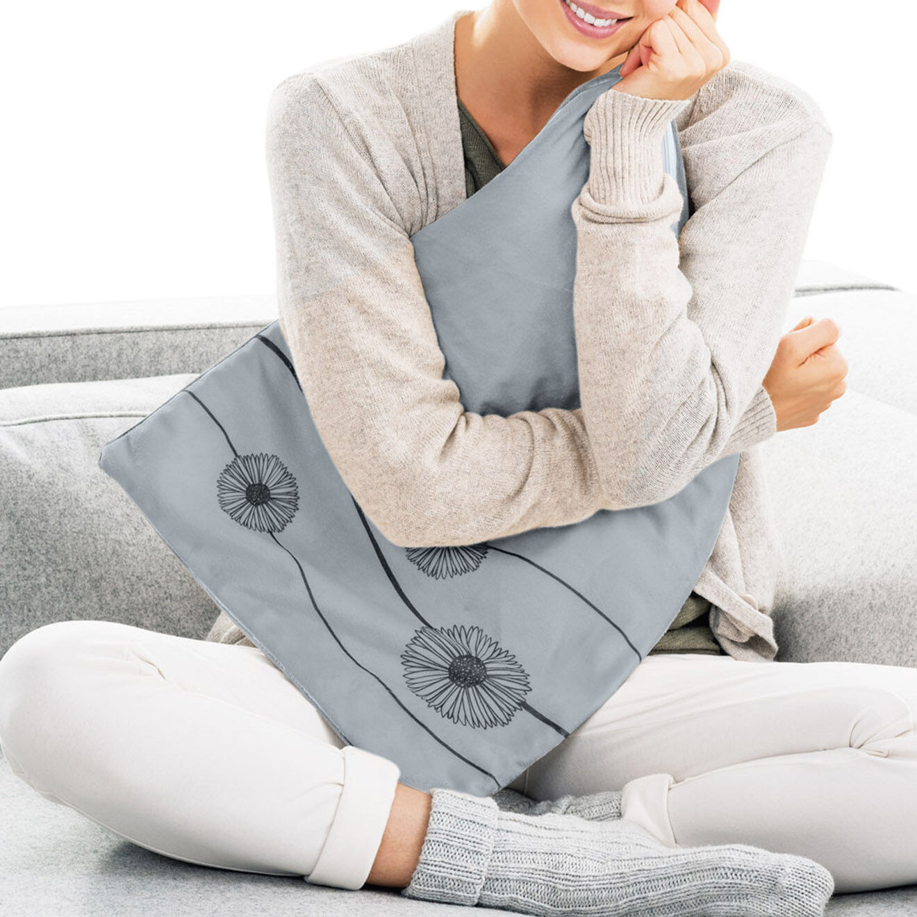 Beurer Coussin chauffant XXL Cosy nouvelle commande LED HK 125 gris - 60x40 cm