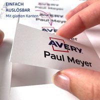 AVERY Insert imprimable pour badge, 190 g/m2, 65x30mm, blanc