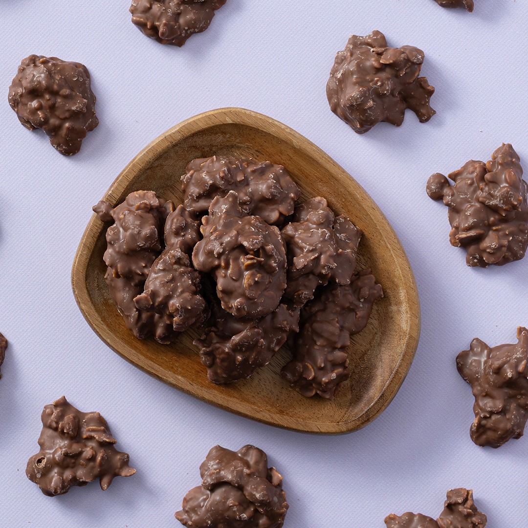 Ambachtelijke chocolade cornflakes rotsjes melk