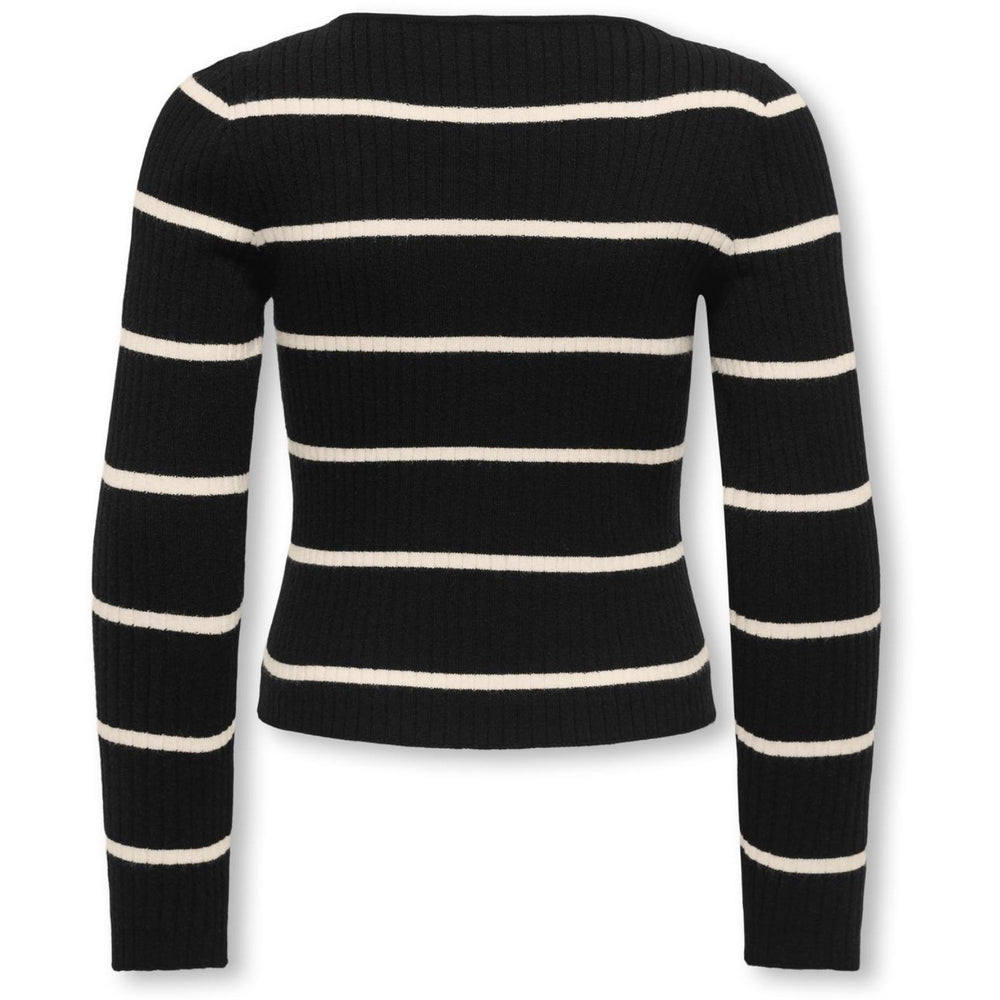 Køb kids ONLY Black Whitecap Gray Kogibi Ls Rib Boatneck Cp Knt