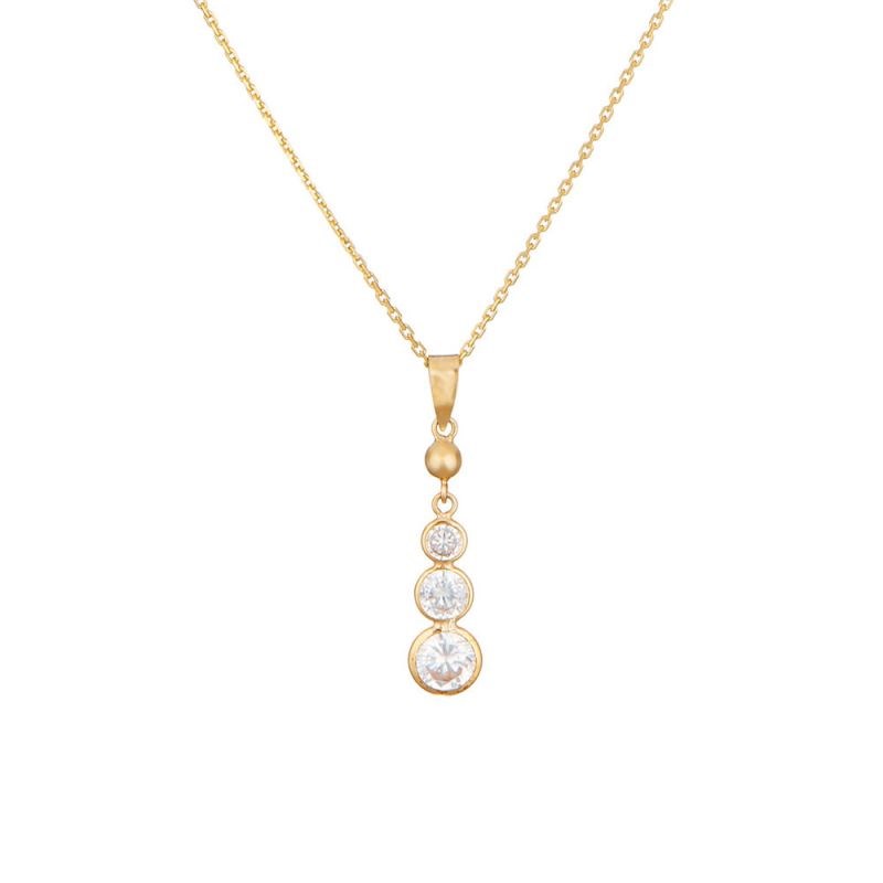 Pendentif Or jaune 375/1000 et zirconium