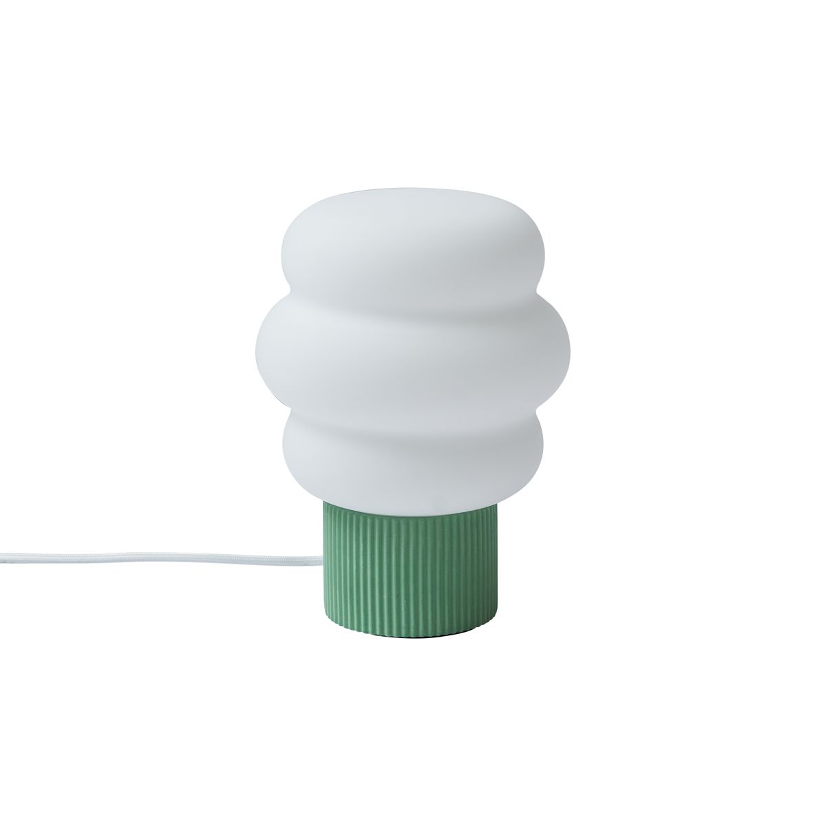 Japandi tafellamp groen met opaal glas 18cm - Kumo
