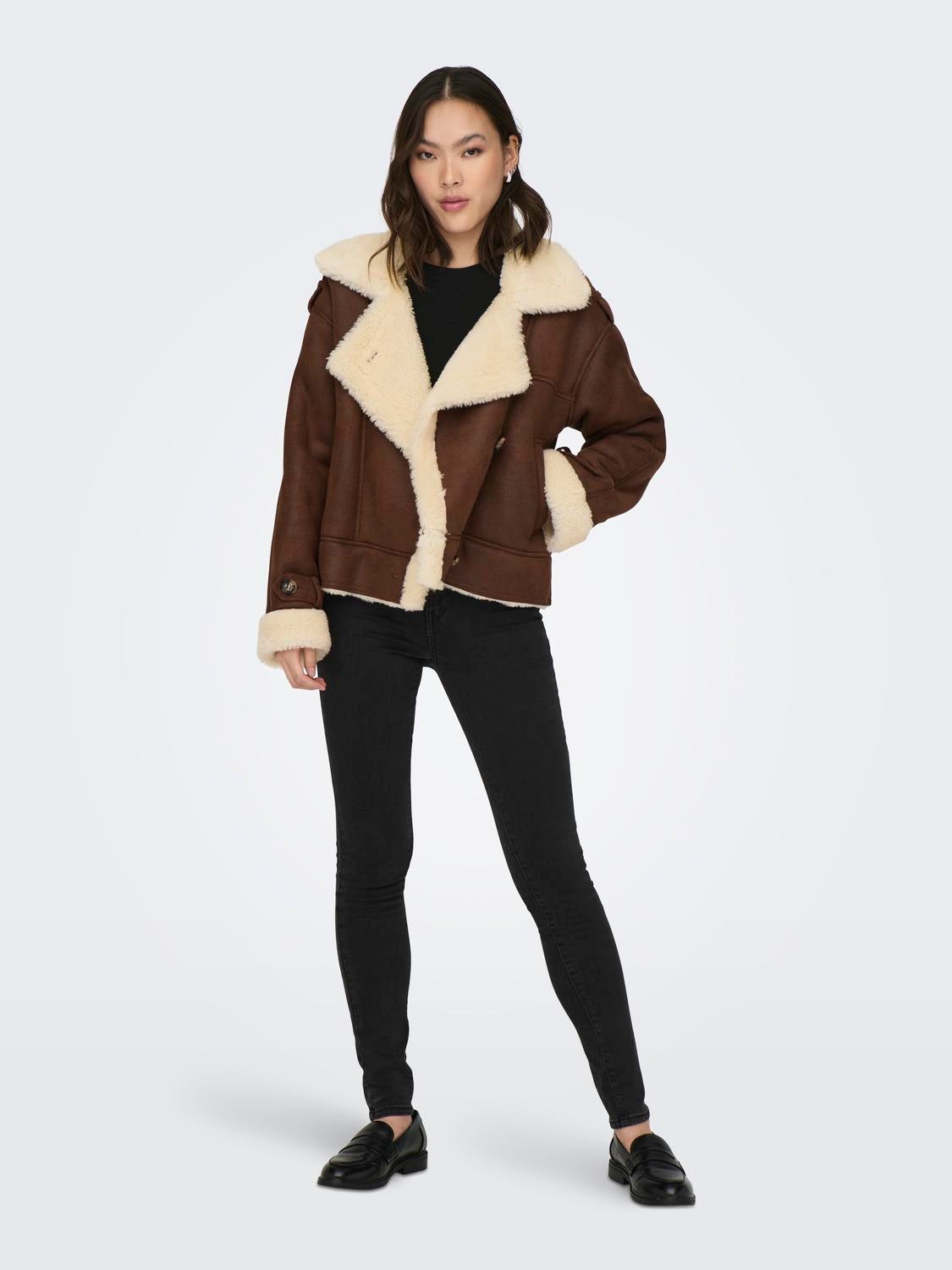 ONLYLVA Kunstlederjacke Toasted Coconut