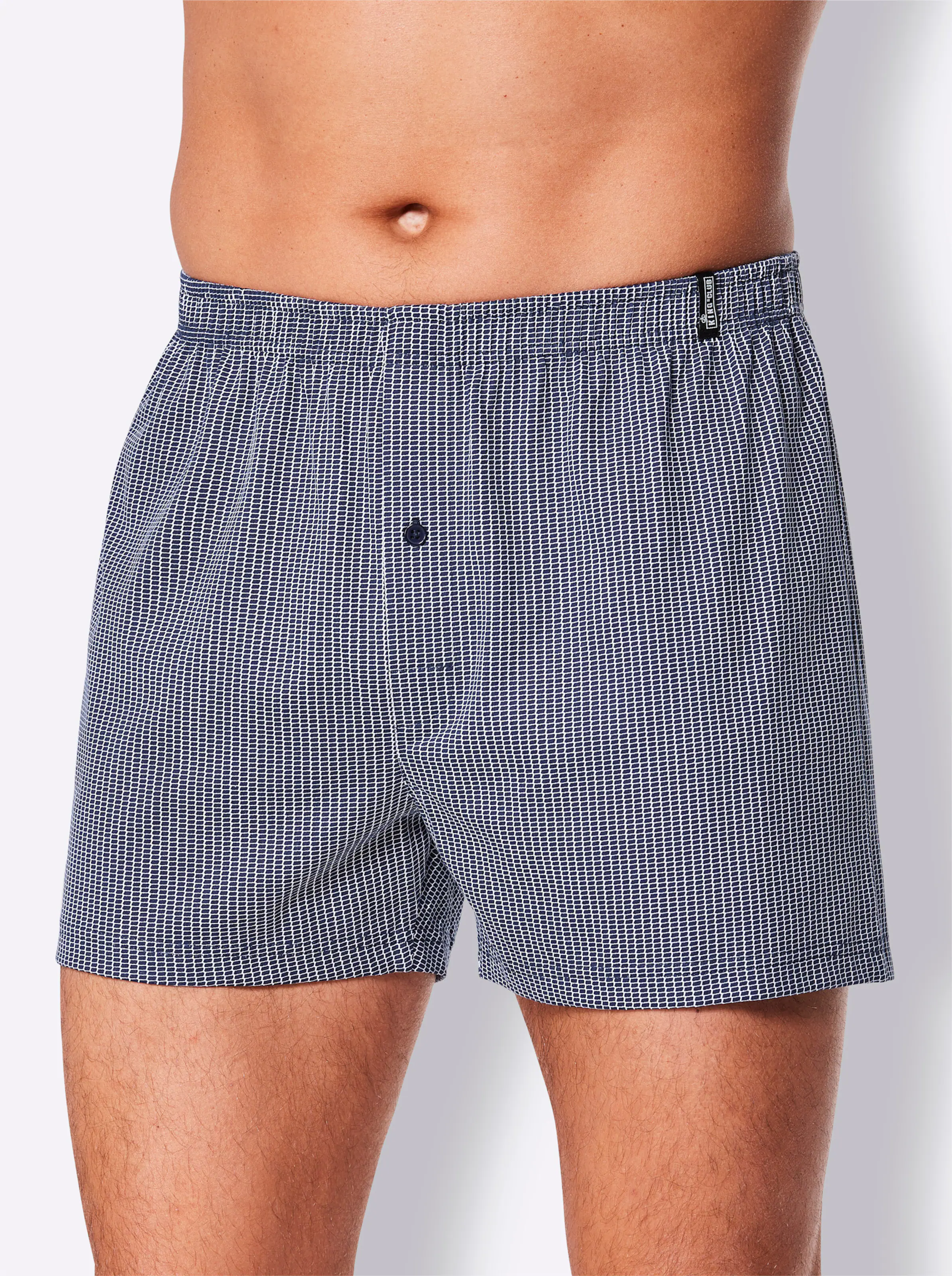 KINGsCLUB Boxershorts in marine-bedruckt