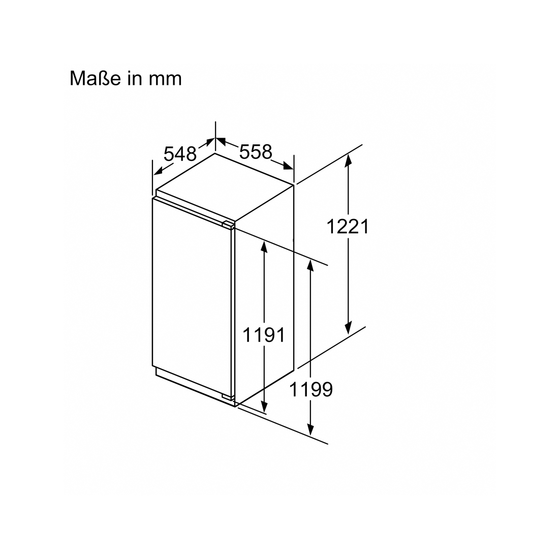 Siemens KI42LADD1H Einbau-Kühlschrank 187 Liter