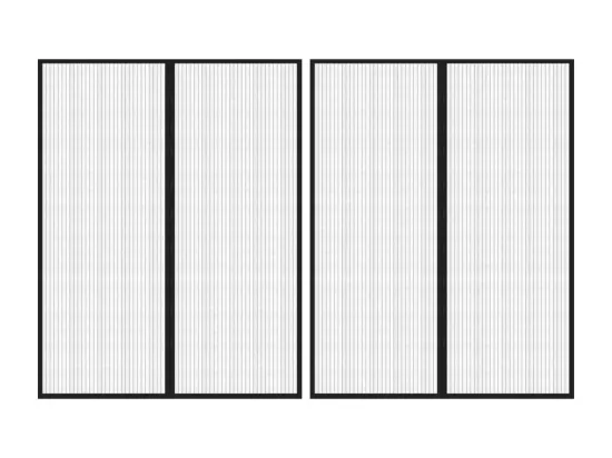 Rideaux de porte anti-insectes 2 pcs et aimants noir 230x160 cm