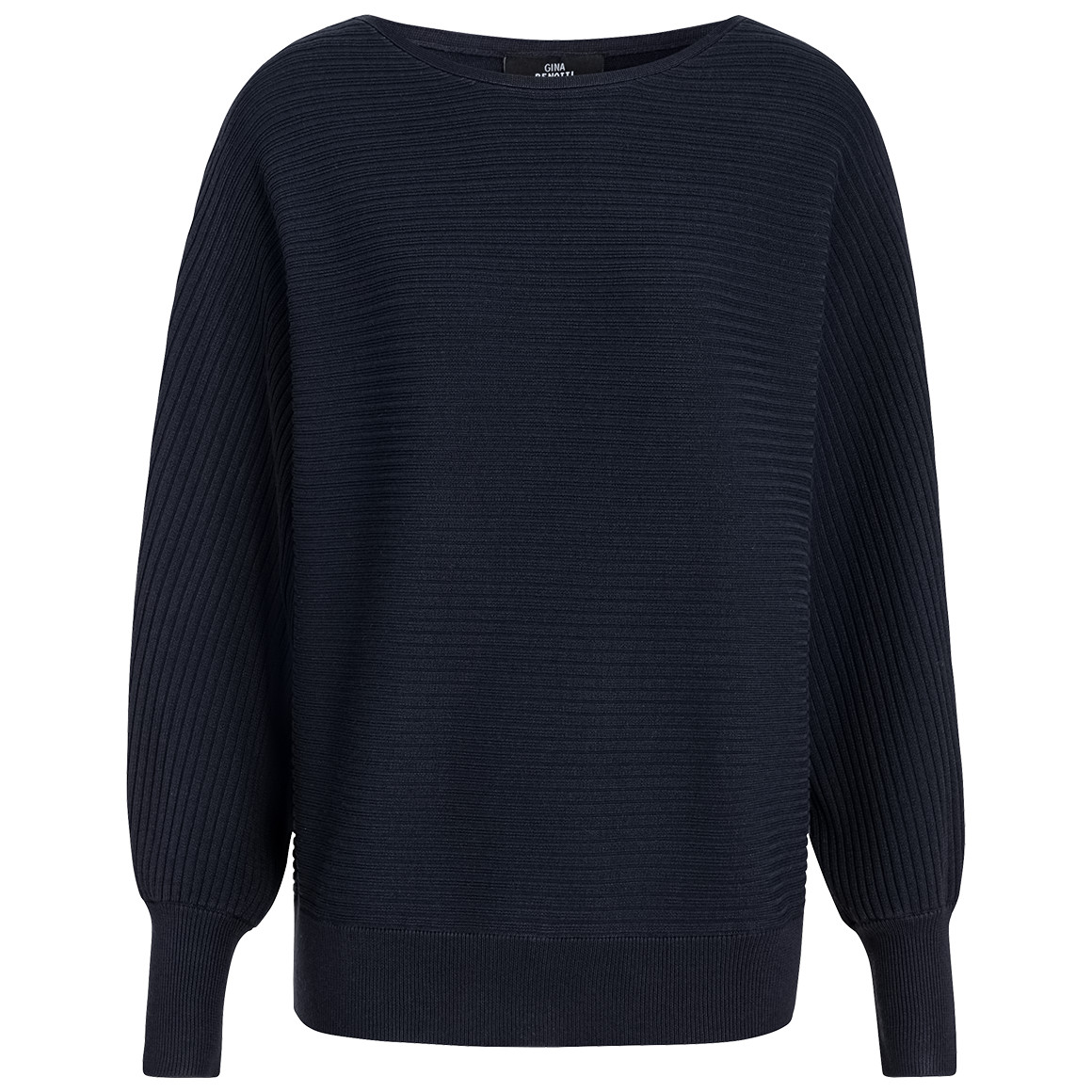 Gina Benotti Damen Strickpullover mit Fledermaus-Ärmeln dunkelblau