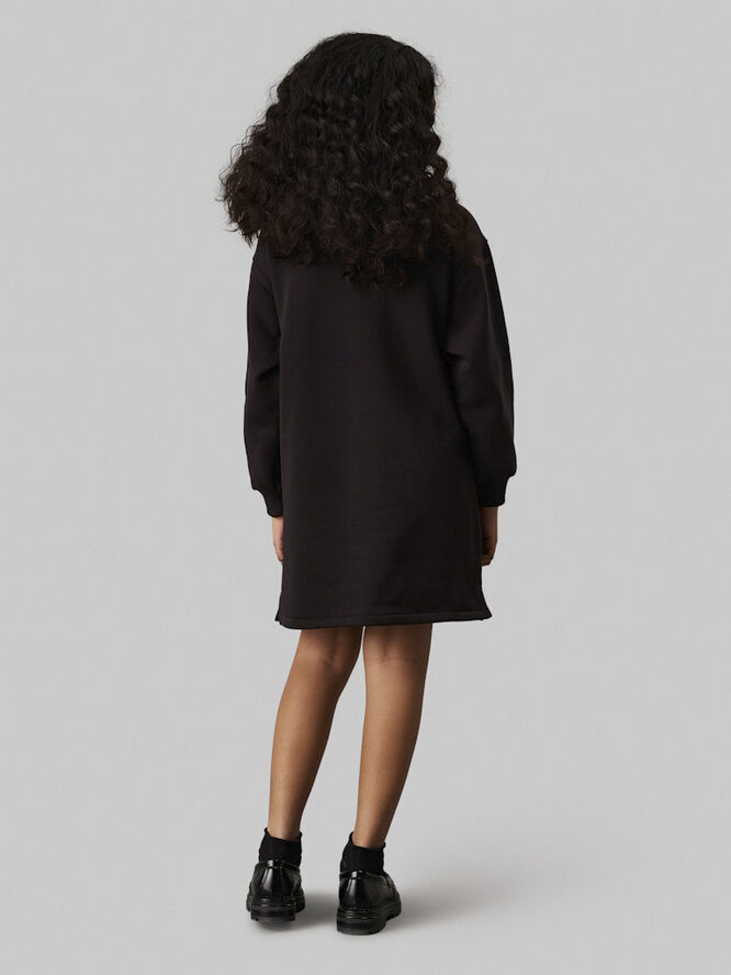 Calvin Klein TEDDY MONOGRAM ZIP FLEECE DRESS Ck black