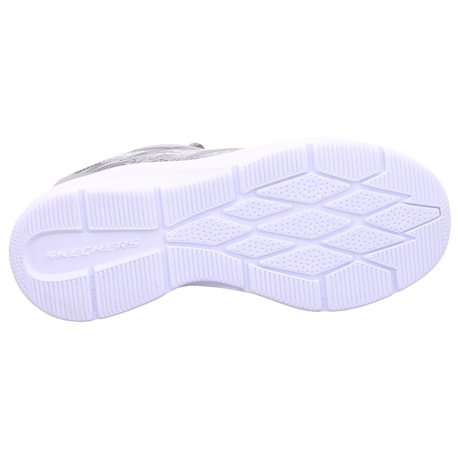 SKECHERS Jungen-Halbschuh Binder Silber Textil  Sneaker