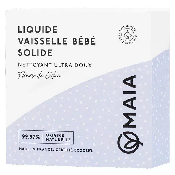 Sabão líquido para lavar louça infantil MAIA com aroma de algodão orgânico e flores, 100g