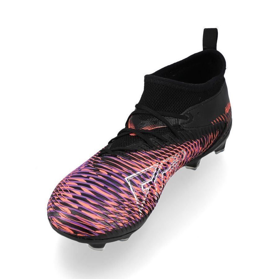 PUMA Future 8 Match FG/AG Unlimited - Noir/Blanc/Glowing Red Enfant