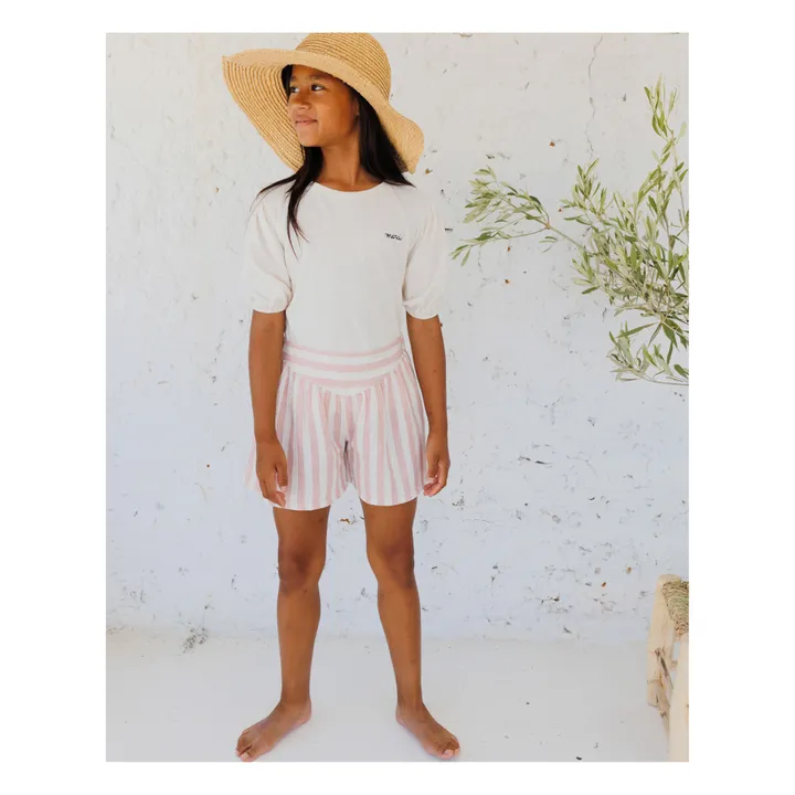 Búho Short Rayé Mousseline | Vieux Rose