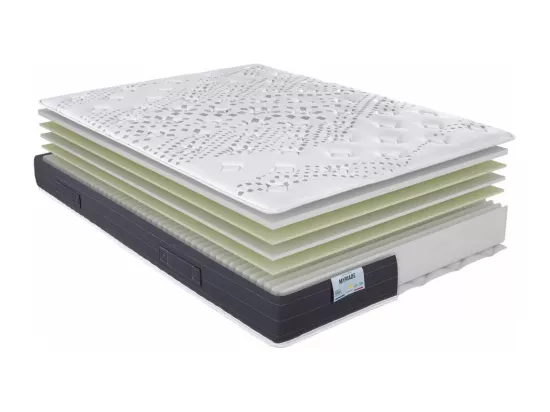 Matelas 2x90x200 Myriade - Mousse - Hauteur 21 cm - 5 zones - Soutien medium
