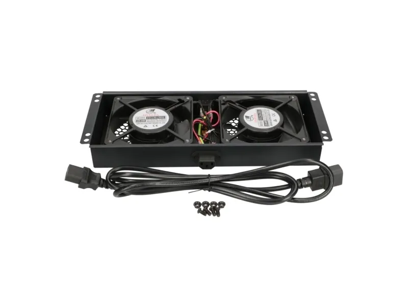 Extralink 2 FANS ROOF COOLING UNIT WITH CABLE TO THERMOSTAT, Køleventilator, Sort, Metal, 2 blæser(e), Vekselstrøm, 220 V