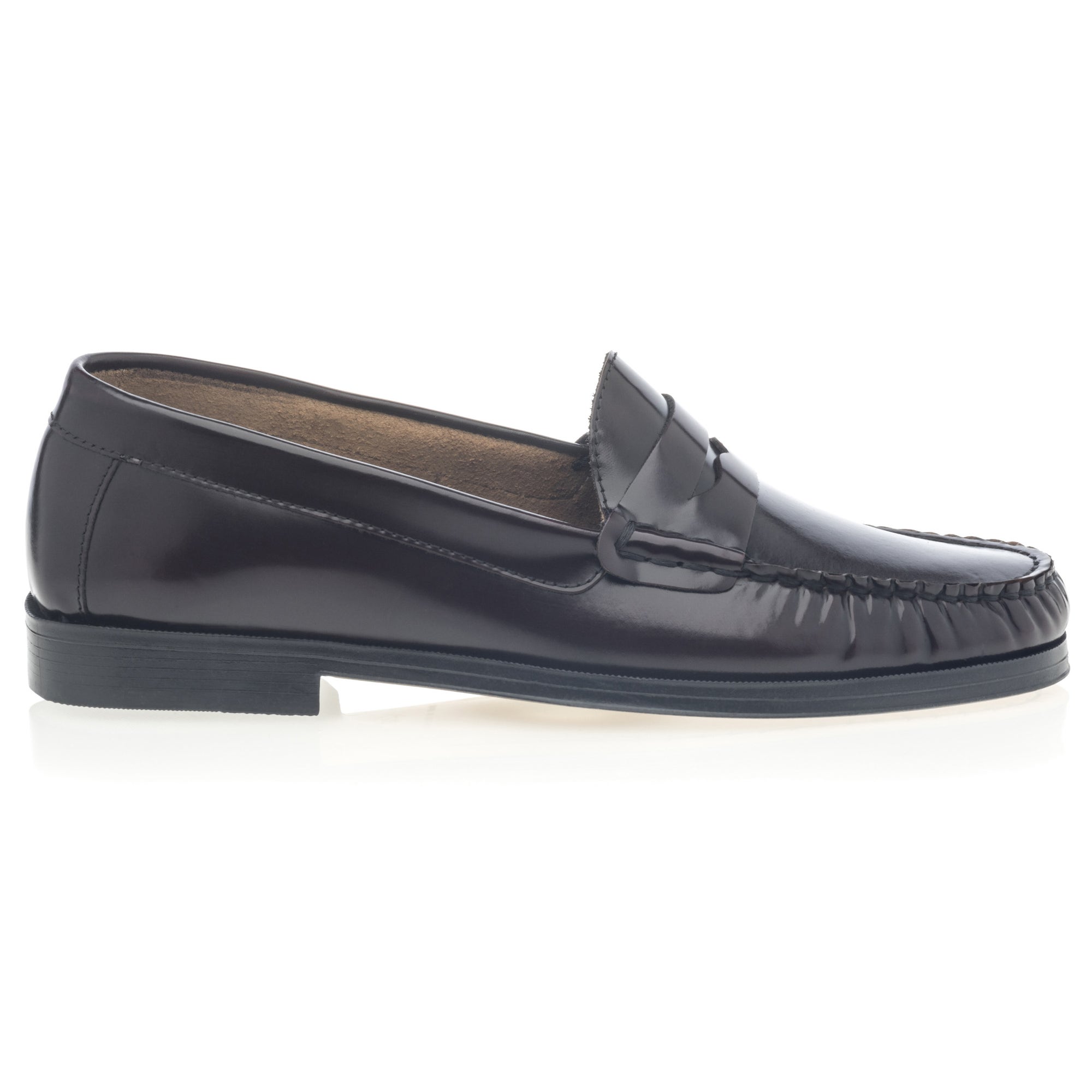 Mocassins Femme en cuir bordeaux