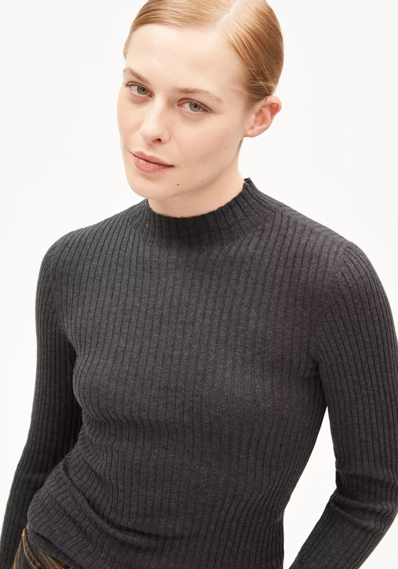 Armedangels Strickpullover Alaania Steel Melange
