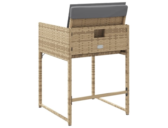 VIDAXL - Chaises de jardin avec coussins lot de 4 mélange beige