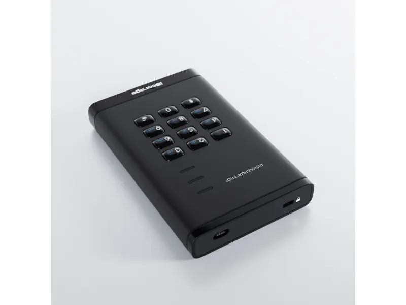 iStorage diskAshur PRO³ - Harddisk - krypteret - 1 TB - ekstern (bærbar) - USB 3.2 Gen 1 (USB-C stikforbindelse) - 256-bit AES-XTS, FIPS 197 PUB, 256-bit AES-CBC, 256-bit AES-ECB - FIPS (Federal Information Processing Standards) - TAA-kompatibel