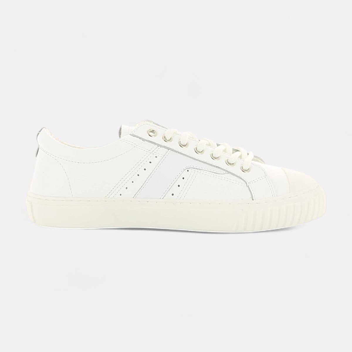 Baskets basses Femme en cuir blanc