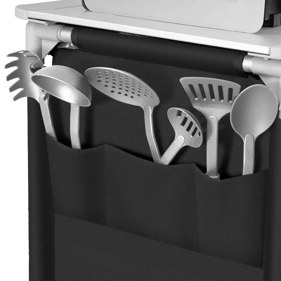 tectake - Campingkeuken 116x52x107cm, Zwart