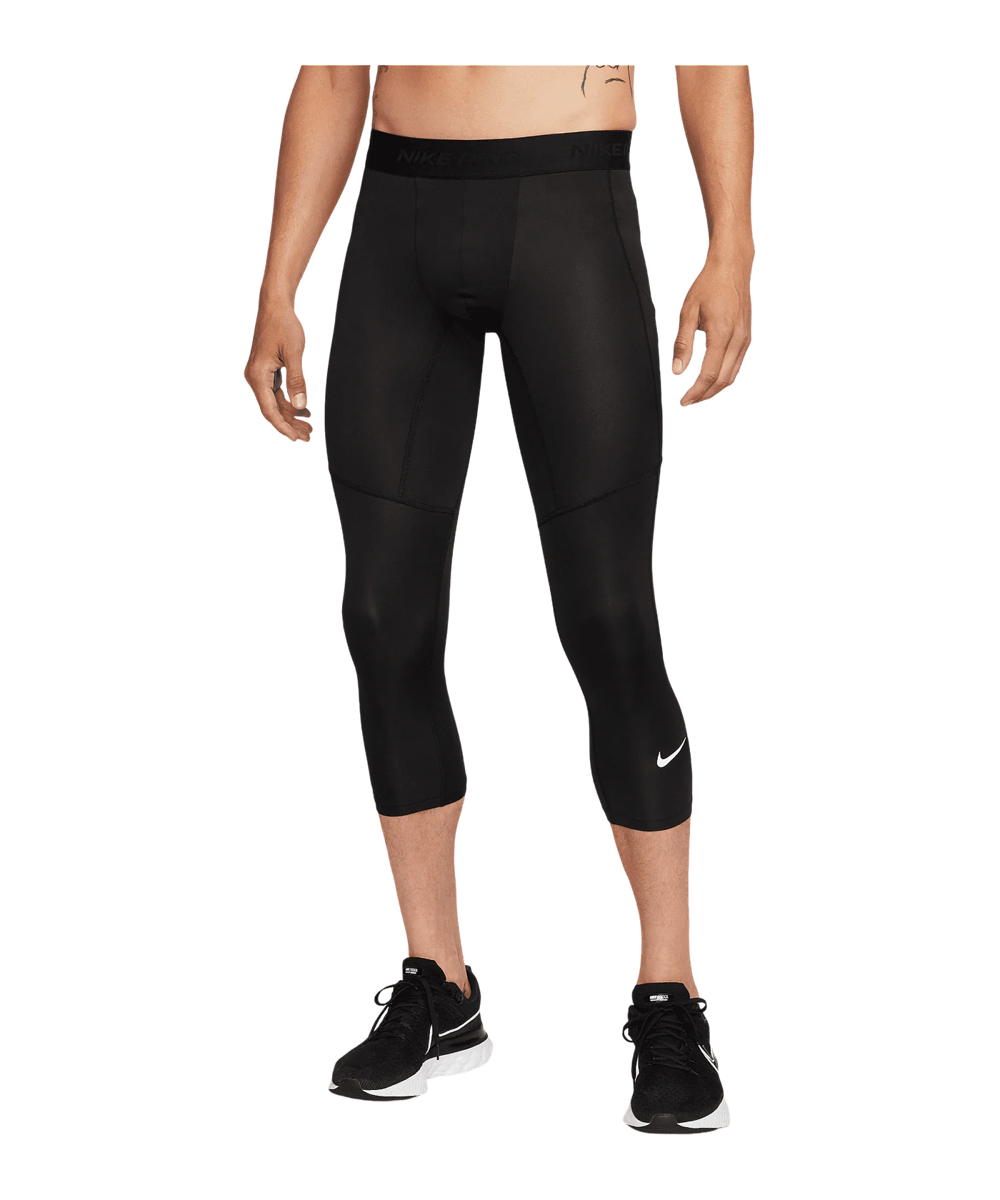 Nike Pro 3/4 Training Tight Schwarz Weiss F010