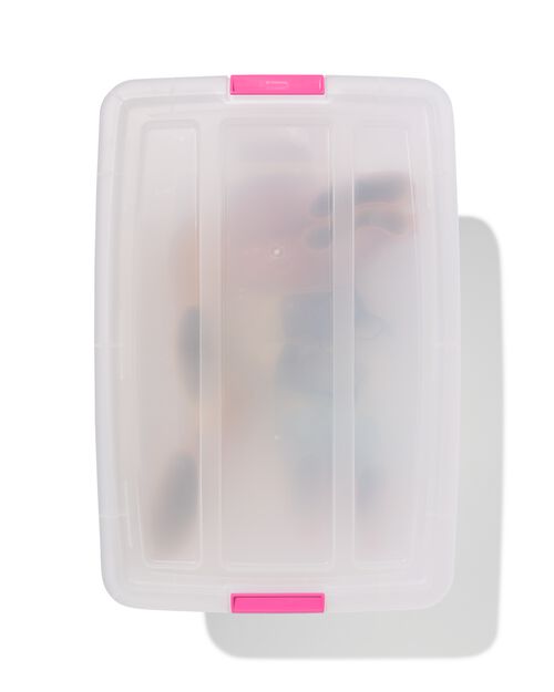 boîte de rangement avec couvercle 45L Tokyo transparent 58x39.5x30