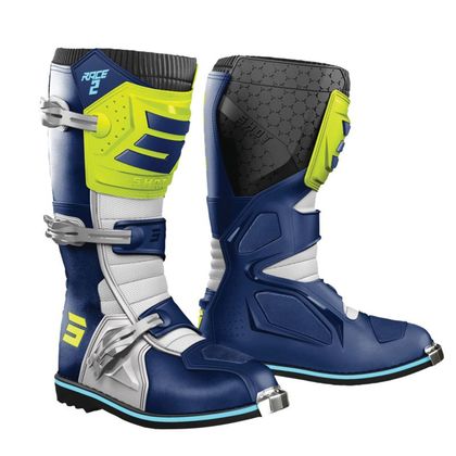 Bottes cross Shot RACE 2 2024 - Bleu / Jaune