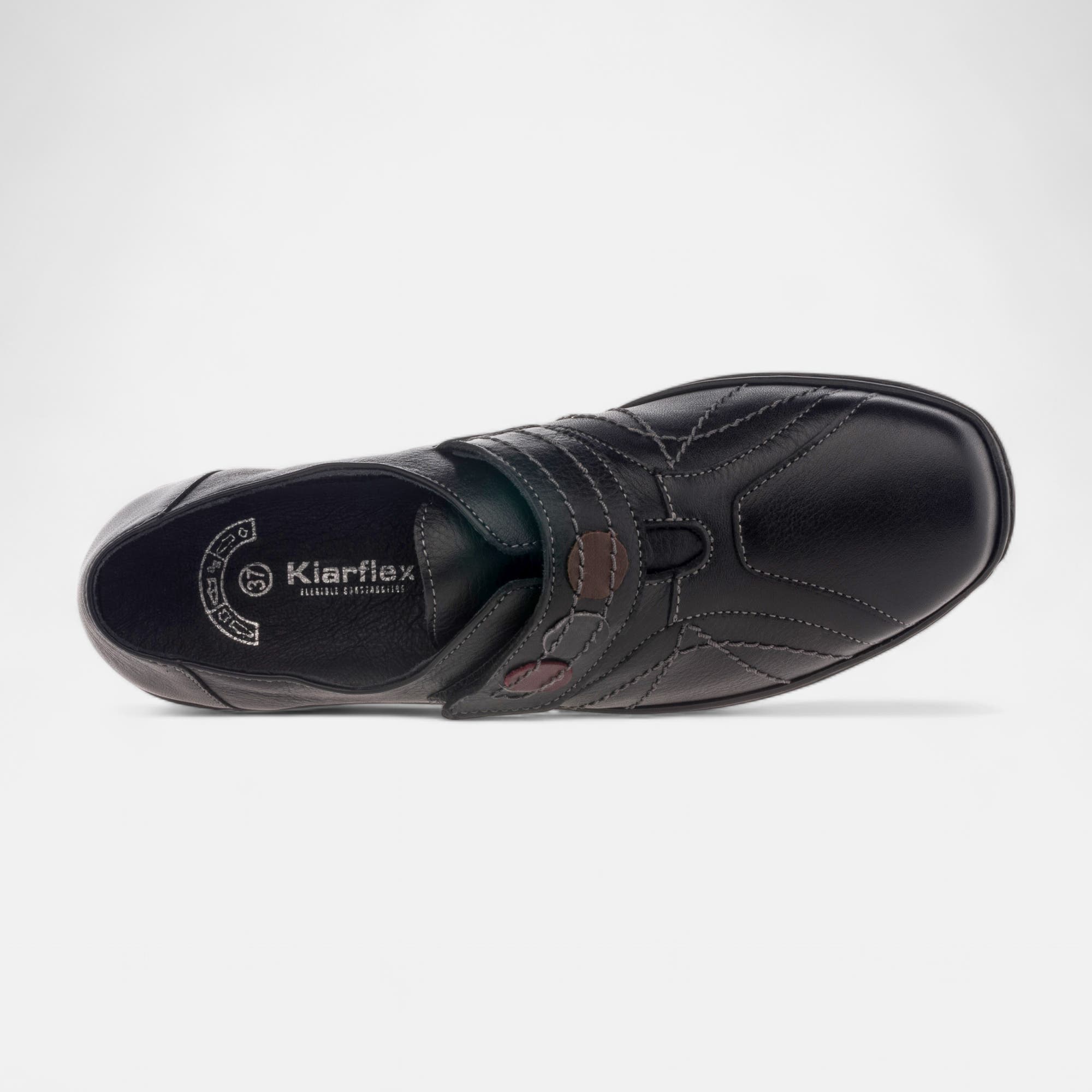 Escarpins pieds sensibles Femme en cuir noir