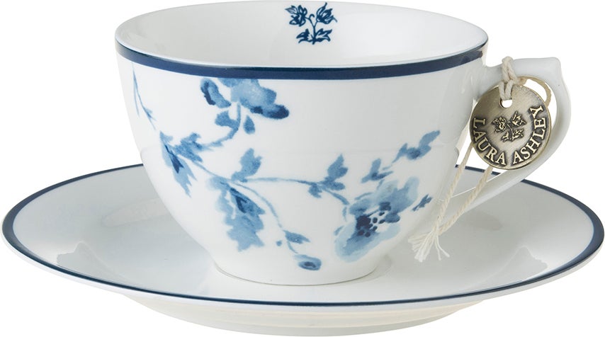 Laura Ashley kop en schotel China Rose blauw 0,26 L