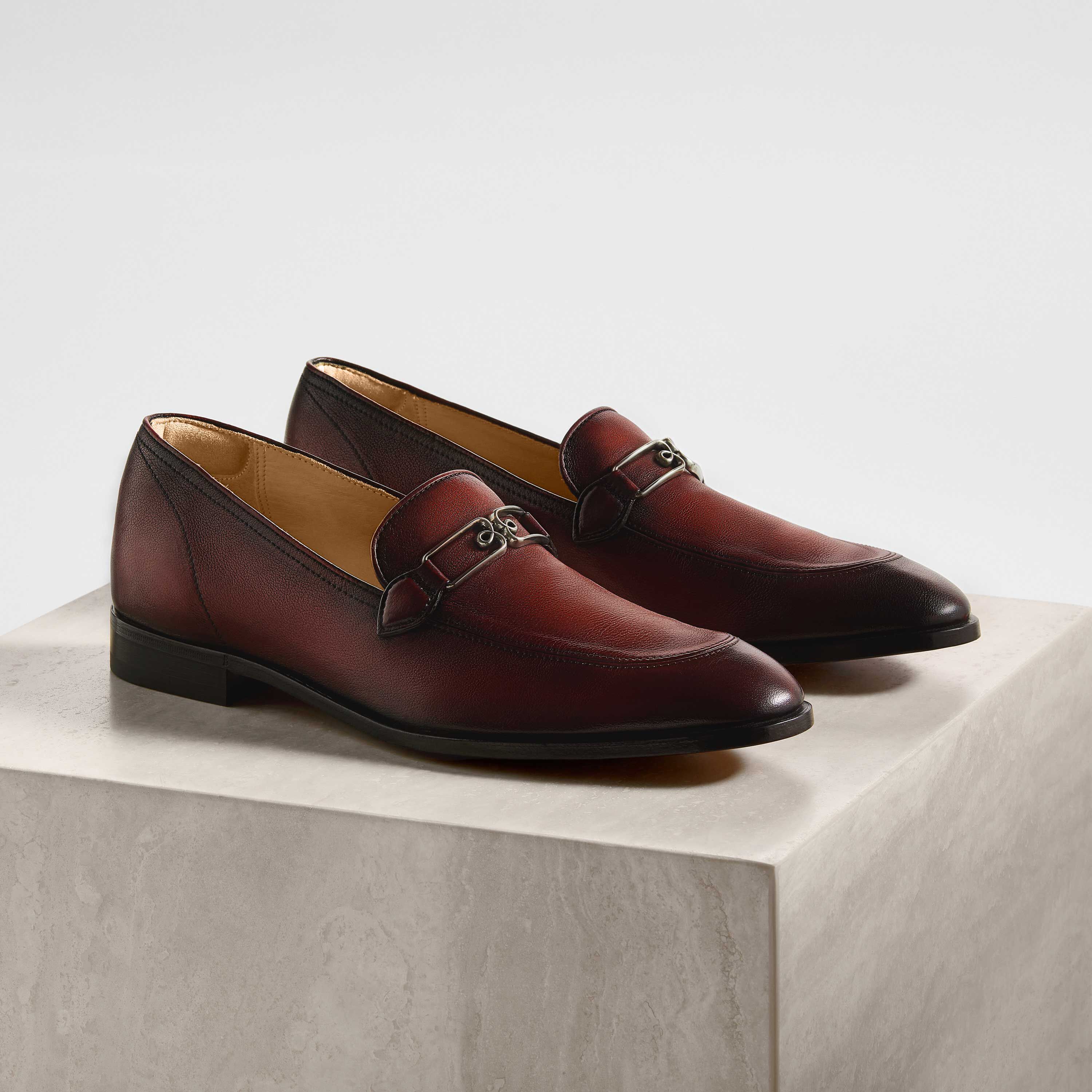 Mocassin B Volute En Cuir