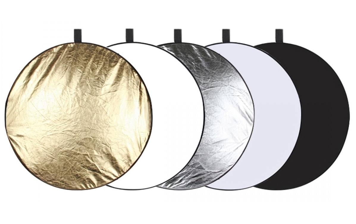 Reflektor 5-in-1 110 cmReflektor-Kit mit fünf verschiedenen reflektierenden Oberflächen