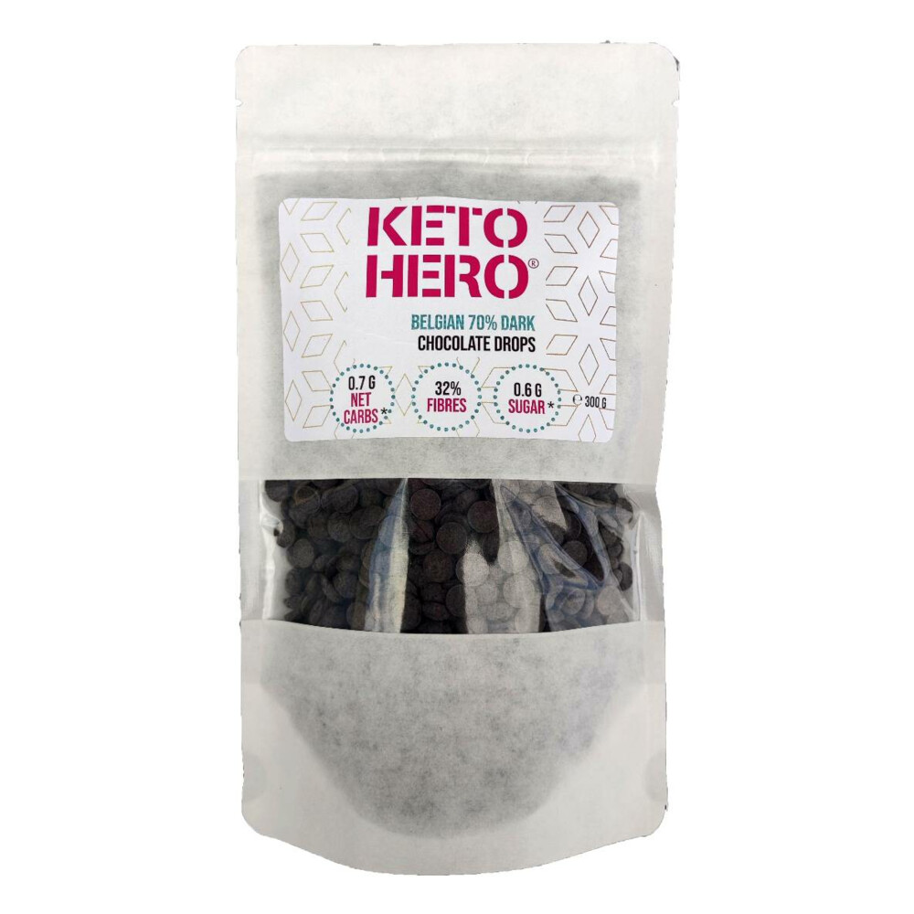 Keto Hero Chocolade Drops Puur300 gr