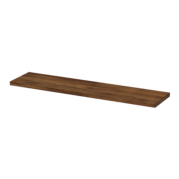Étagère murale modulable 7 tablettes et 6 échelles effet noyer GoodHome Rigga H. 129 x L. 140 x P. 19 cm
