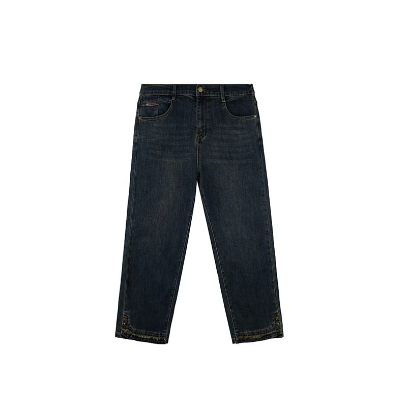 Ashteroid - Hoge taille cropped straight leg jeans