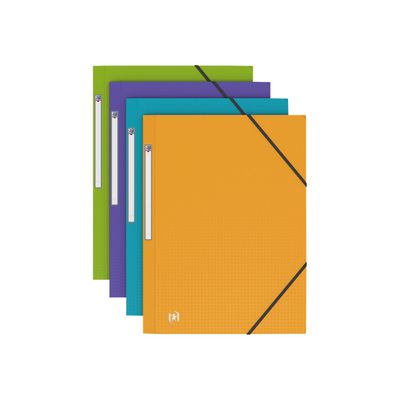Memphis - Chemise polypro à rabats - A4 - disponible dans différentes couleurs pastels