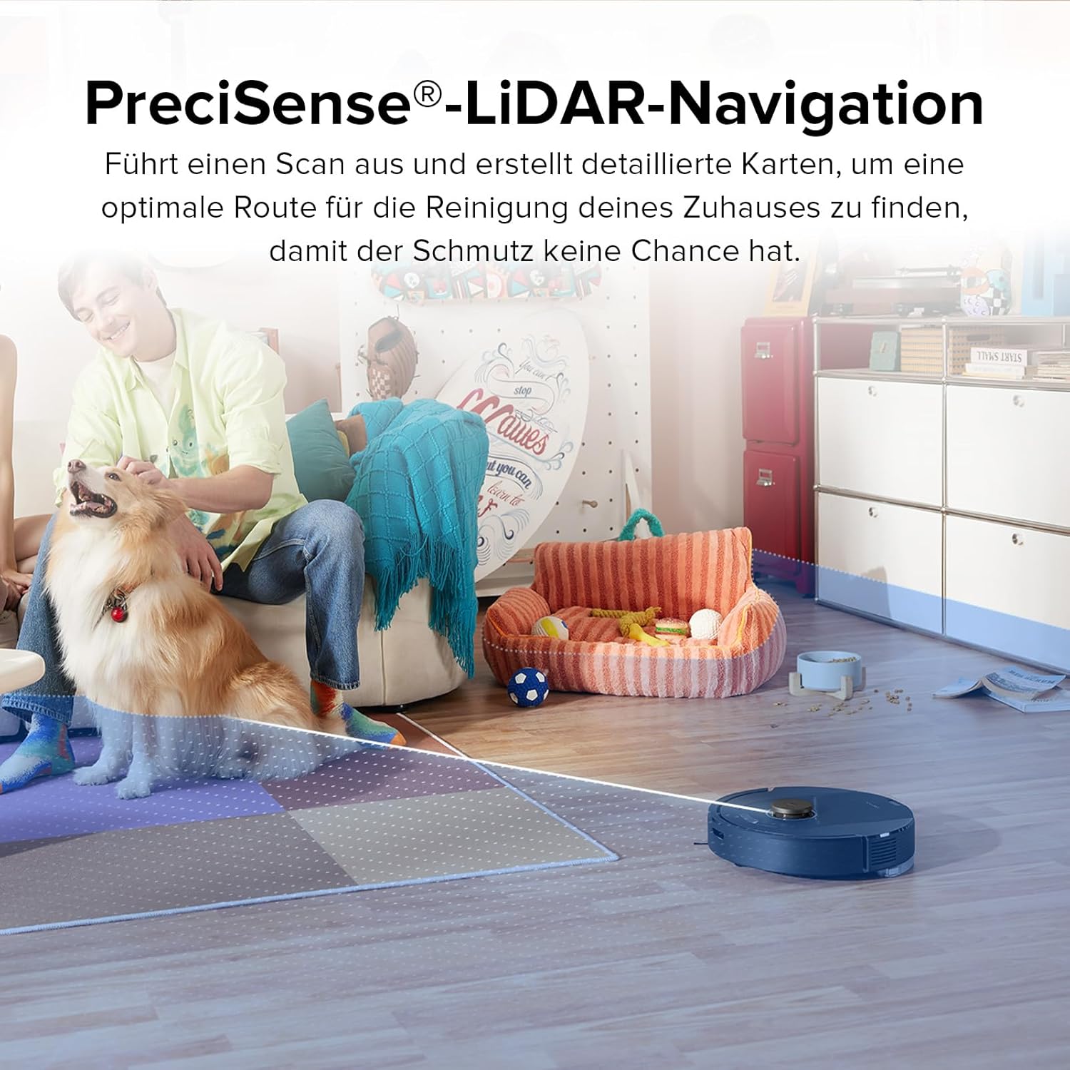 roborock Q5 Pro+ Staubsauger Roboter mit Absaugstation, DuoRoller-Bürste, 5500Pa Saugkraft, 2,5L Staubbeutel, 180mL Wassertank, Wischroboter PreciSense-LiDAR-Navigation App/Alexa, Schwarz