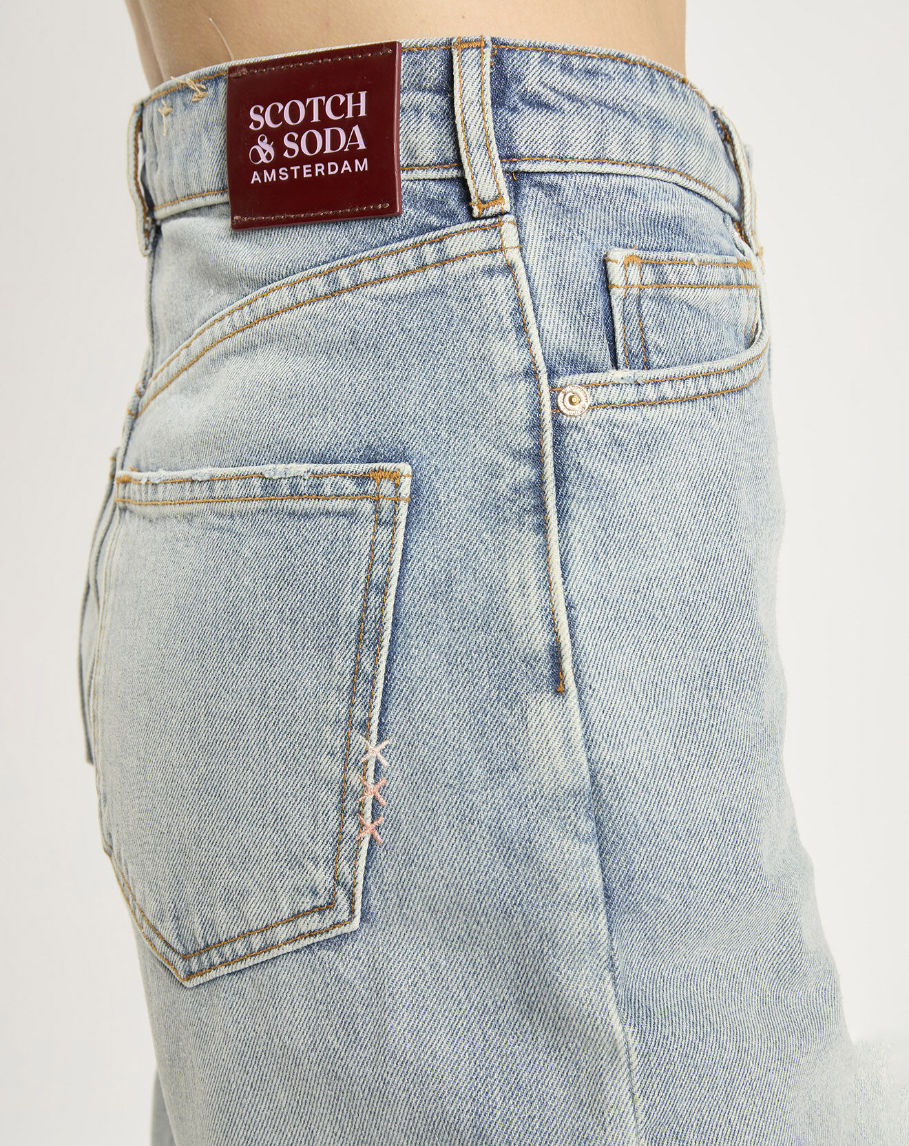 Scotch & Soda Jean 100% Coton Bio Ballon bleu clair