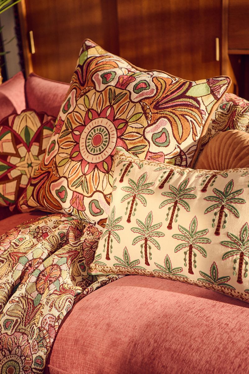 Sissy-Boy Multicolour sprei met bloemendessin (250x200 cm)