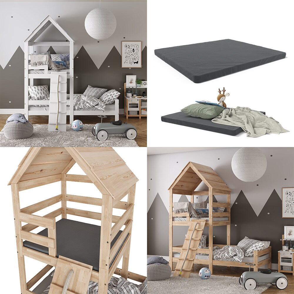 Kindermatratze 100 x 90cm für Spielturmbett Teddy Kaltschaummatratze Vitalispa