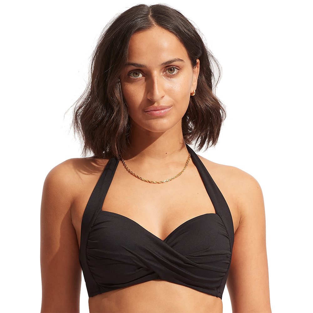 Seafolly Seafolly Collective Twist Soft Cup Bikini Top Damen schwarz